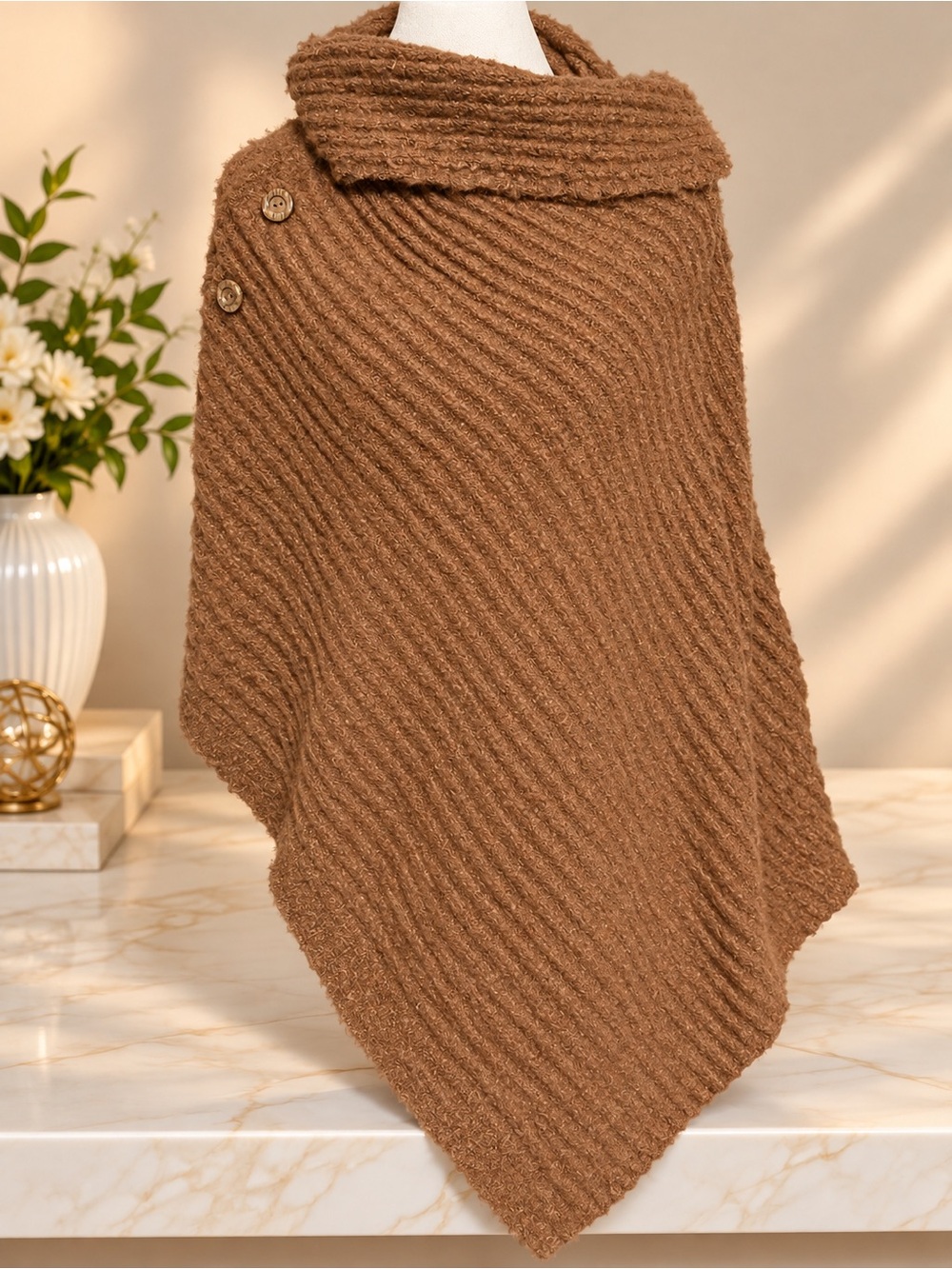 Vince Camuto Cozy Ribbed Knit Poncho
